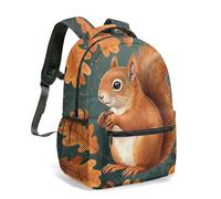 Cute Squirrel All Over Print Backpack 16 Inch Autumn Acorn Graphic School Bag for Kids Student Designer Backpack (06)