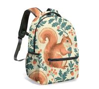 Cute Squirrel All Over Print Backpack 16 Inch Autumn Acorn Graphic School Bag for Kids Student Designer Backpack (04)