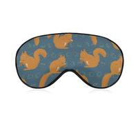 Cute Squirrel Animal Pattern Eye Sleep Mask,Super Soft Eye Masks with Adjustable Strap,Ultimate Sleeping Aid,Blindfold,Relax & Relieve Your Fatigue,Puffy Eyes
