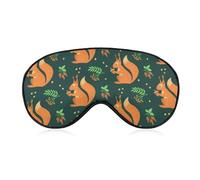 Cute Squirrel Animal Pattern Eye Sleep Mask,Super Soft Eye Masks with Adjustable Strap,Ultimate Sleeping Aid,Blindfold,Relax & Relieve Your Fatigue,Puffy Eyes