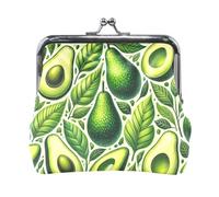Cute Squirrel Autumn Print Coin Purse Wallet with Clasp, Portable Pouch Change Wallet Organizers, Floral Avocados Green, one size, Floral Avocados Green