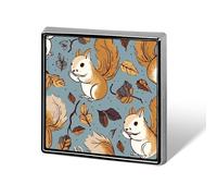 Cute Squirrel Brooches And Pins for Women Men Funny Hat Brooch Fashion Lapel Pin Cool Square Badge Brooch Metal Button Pins Cute Pin for Backpacks Tie Suit Wedding Party Accessory