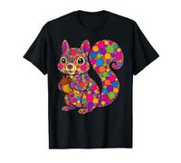 Cute Squirrel Dots Art Animal Lover Students Boys Girls T-Shirt