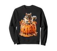 Cute Squirrel Dripping Pumpkin Candy Corn Halloween Animal Sweatshirt