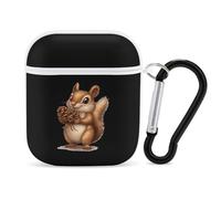 Cute Squirrel Earphone Case Cover Compatible with AirPods 1&2 Shockproof Bluetooth Headset Case White-style