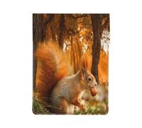 Cute Squirrel Eating Nuts, PU Leather Laptop Sleeve, Notebook Bag Laptop Case Sleeve Tablet Briefcase