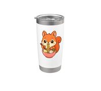 Cute Squirrel Eating Ramen Cartoon Art Stainless Steel Insulated Tumbler