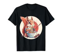 Cute Squirrel Eating Ramen Japanese Noodles Kawaii Anime T-Shirt