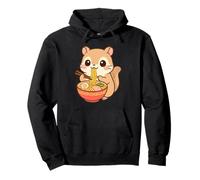 Cute Squirrel Eating Ramen Kawaii Animal Food Lover Pullover Hoodie