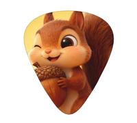 Cute Squirrel Guitar Picks Gift Set - 12 Smooth Durable Plectrums For Acoustic, Electric & Bass Guitar, Perfect Present For Guitar Lovers & Musicians