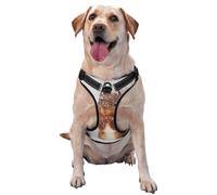 Cute Squirrel In Snow Printed,Pet Harness,Adjustable Reflective Dog Harness,Pet Leash Vest,S