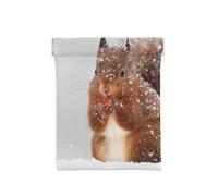 Cute Squirrel in Snow Printed, Squeeze Top Wallet Women Storage Bag Small Coin Purse Change Pouch