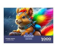 Cute Squirrel Jigsaw Puzzles for Adults 1000 Beautiful Decoration Puzzle Cute Little Animals Colourful,Fun,Challenging And Brainteasing Fun Present & Activity for Home70x50cm/1000pcs