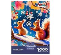 Cute Squirrel Jigsaw Puzzles for Adults 1000 Educational Games Cute Little Animals Colourful,Fun,Challenging And Brainteasing Gifts for Men38x26cm/1000pcs