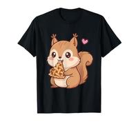 Cute Squirrel Kawaii Anime Style Eating Pie Lover T-Shirt