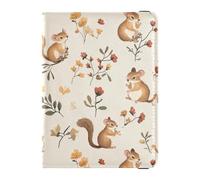 Cute Squirrel Mouse Beige Passport and Vaccine Card Wallet Combo Travel Documents Organizer Protector Passport Cover with RFID Blocking for Men and Women Waterproof