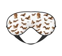 Cute Squirrel Print Functionality Cozy Eye Mask Adjustable Strap Nap Night Travel Camping Yoga Relax