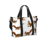 Cute Squirrel Print Lightweight Carry On Tote Women Men Travel Hand Bag Weekend Vacation Short Trips