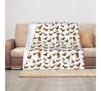 Cute Squirrel Print Soft Cozy Throw Blankets Lightweight Warm Anti-Pilling Flannel Blanket Travel Gift