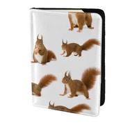 Cute Squirrel Printing Passport Holder, Travel Essentials,Card And Passport Anti Theft Wallet,Sized To Fit All Standard Passports