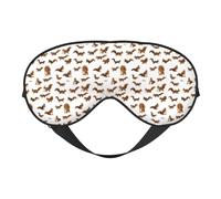 Cute Squirrel Printing Versatile Sleep Eye Cover Soft Eye Mask Reversible for Meditation & Travel Eye Mask Unisex