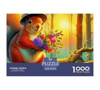 Cute Squirrel Puzzles 1000 Pieces for Adults Beautiful Decoration Puzzle Cute Little Animals Colourful,Fun,Challenging And Brainteasing Adults Jigsaw Puzzle Gifts for Men70x50cm/1000pcs