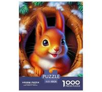 Cute Squirrel Puzzles 1000 Pieces for Adults Educational Games Cute Little Animals Challenging Puzzles Fun Present & Activity for Home38x26cm/1000pcs