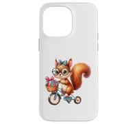 Cute Squirrel Riding Bike Delivering Presents Case for iPhone 14 Pro Max