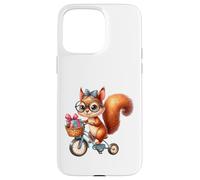 Cute Squirrel Riding Bike Delivering Presents Case for iPhone 15 Pro Max