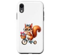 Cute Squirrel Riding Bike Delivering Presents Case for iPhone XR