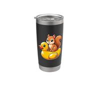 Cute Squirrel Rubber Duck Stainless Steel Insulated Tumbler