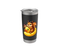 Cute Squirrel Rubber Duck Stainless Steel Insulated Tumbler