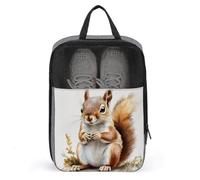 Cute Squirrel Shoe Bag for Travel Daily Use Anti-dust Storage Carrier Golf Shoe Pouch