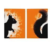 Cute Squirrel Silhouette Passport Holder Cover PU Leather Waterproof Passport Case Travel Wallet with Credit Card Slots for Women Men, style, 20.3x13.8cm