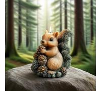 Cute Squirrel Silicone Candle Moulds, 3D Animal Squirrel with Pinecone Silicone Molds for Candle Making, Resin Casting Moulds for DIY Epoxy Resin Craft, Aromatherapy, Plaster & Home Decoration