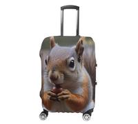 Cute Squirrel Suitcase Covers Luggage Protector - Travel Elastic Baggage Case Protective, Washable Anti-scratch Large Suit Case Cover for Suitcases Fits 19-32 Inch Luggages, white, Small, Flower and