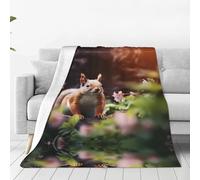 Cute Squirrel Ultra-Soft Flannel Blanket - One Blanket for Home, Travel, and The Outdoors - 40"x30"