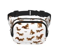 Cute Squirrel Unisex Fashion Waist Packs, Stylish Fanny Packs for Workouts, Running, Traveling, and Hiking