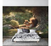 Cute Squirrel Wallpaper Home Decor, 400x280 cm (WxH)