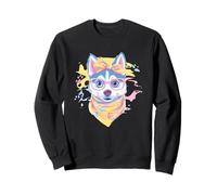 Cute Squirrel Winter Portrait Lover Graphic Pink Scarf Happy Sweatshirt