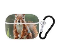 Cute Squirrels AirPod Pro Case, Anti Scratch Hard PC Cover with Keychain, AirPod Pro 2nd/1st Case Accessories for Women Men, White-Style