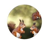 Cute Squirrels Button Pins 1 Pc, 2.4 Inch Round Button Badges Metal Personalized Picture Photo Pin Buttons Kit For Craft Supplies Christmas Diy Party Projects, 12 PCS, One Size