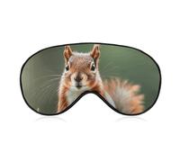 Cute Squirrels Eye Mask for Women & Men, Breathable & Adjustable Eye Cover, Ultra Soft Sleep Mask, Lightweight Travel Blindfold for Airplane, Nap, Night Sleeping