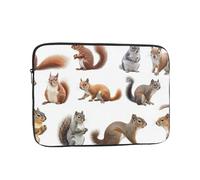 Cute Squirrels Pattern Laptop Sleeve 17 Inch Shockproof Protective Notebook Case Travel Laptop Bag for Men Women
