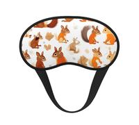 Cute Squirrels Print Adjustable Eye Cover for Sleeping, Comfortable, Pressure-Free and Breathable Sleeping Masks