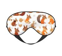 Cute Squirrels Print Comfortable Sleep Eye Mask Men Women Lightweight Travel Nap Meditation Yoga Work