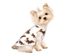 Cute Squirrels print Dog Clothes T Shirts for Small Dogs Breathable Puppy Kitten Dog Shirts for Pet Dogs Cats