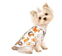 Cute Squirrels print Dog Clothes T Shirts for Small Dogs Breathable Puppy Kitten Dog Shirts for Pet Dogs Cats