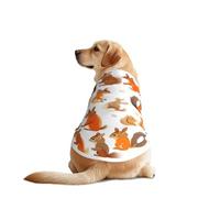 Cute Squirrels Print Dog Outfit Sleeveles, Funny Pet Dog Clothes Machine Washable Shirt Vest For Medium Large Dogs