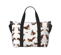 Cute Squirrels Print Travel Duffel Bags Weekender for Women,Lightweight Carry On Bag,Personal Item Bag
